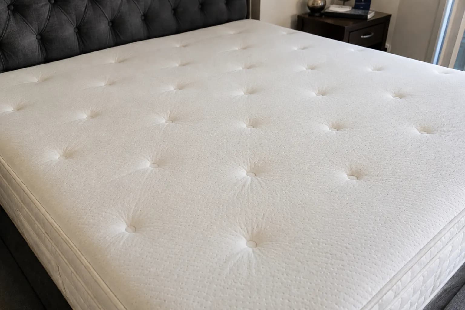 The same mattress after a Crusade sanitising treatment