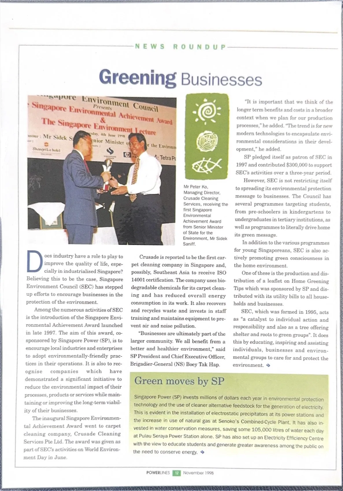 POWERLINES: Greening Businesses