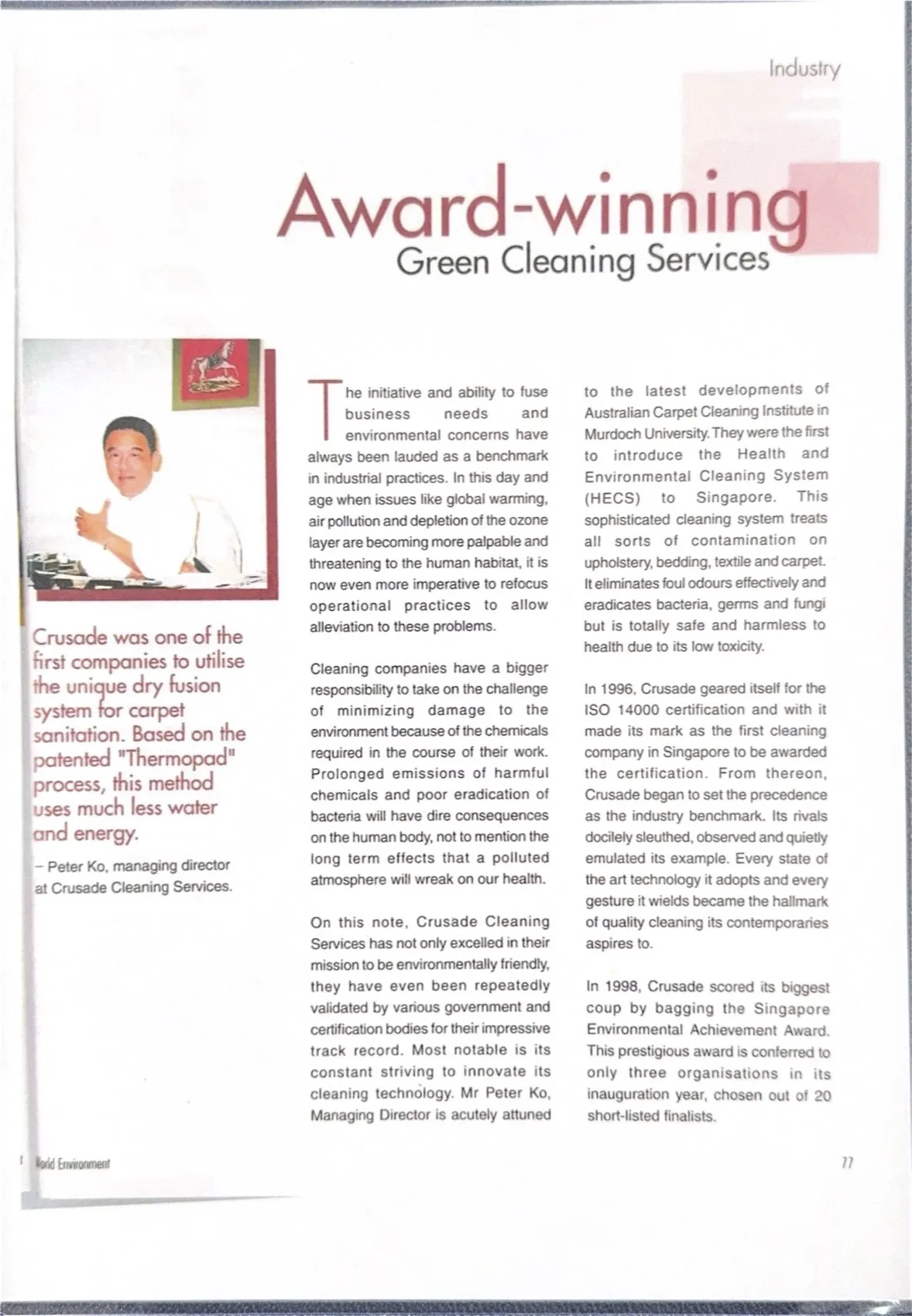 World Environment: Award-winning Green Cleaning Services