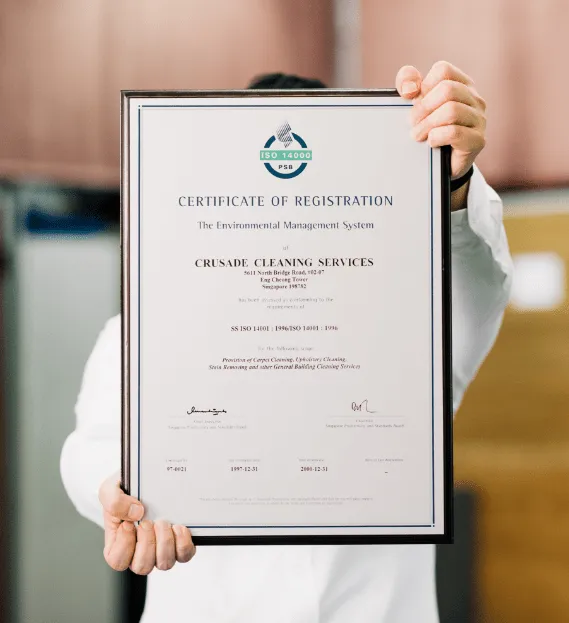 ISO 14001 — first cleaning company in Singapore and Southeast Asia to be certified