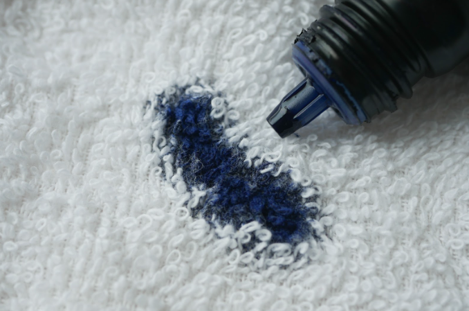 blue dye on carpet